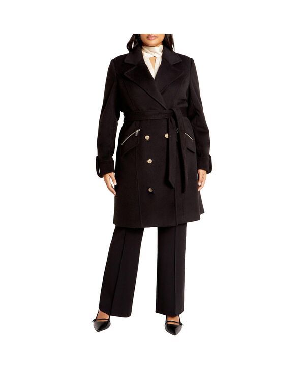 シティーシック レディース アウター ジャケット・ブルゾン コート CITY CHIC Womens Gillian Coat Black ブラック