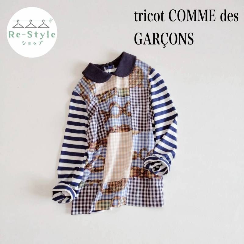 08 COMME des GARCONSコムデギャルソン フリル装飾 丸襟シャツ 