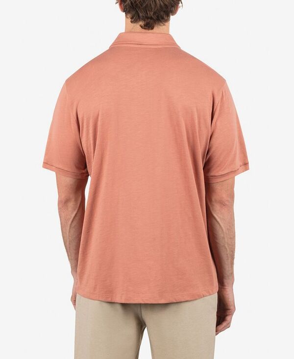 ハーレー メンズ トップス ポロシャツ プリント シャツ Hurley Mens Printed Stripe Slub Short Sleeve Polo Shirt Martian rust ラスト