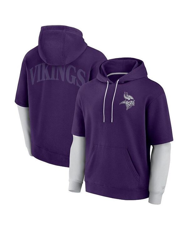 大得価，お買い得 ファナティクス メンズ アウター パーカー・スウェット パーカー Fanatics Mens and Womens Purple Minnesota Vikings Sleek Elements Pullover Hoodie Purple パープル トレーナー・スウェット
