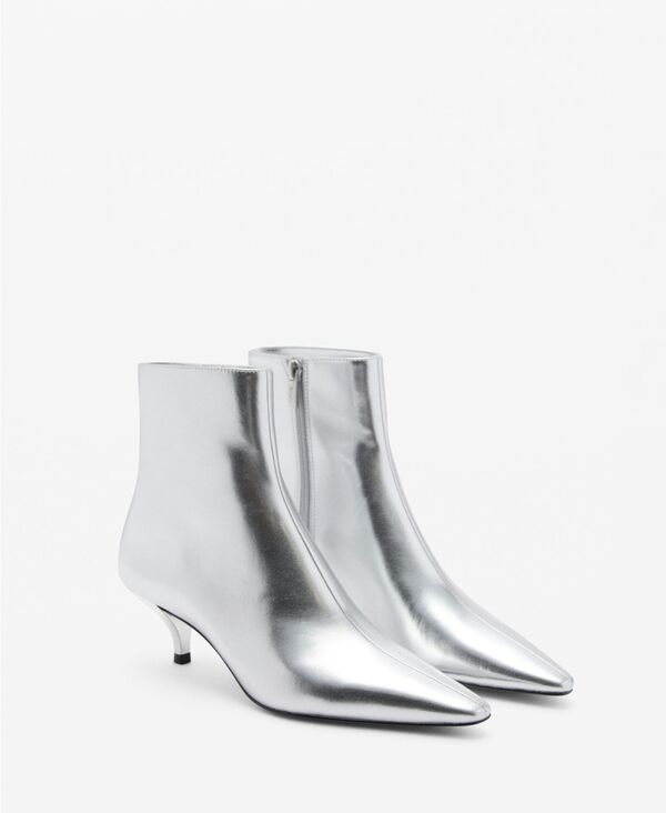 マンゴ レディース ブーツ・レインブーツ シューズ Women\'s Heeled Leather Ankle Boots