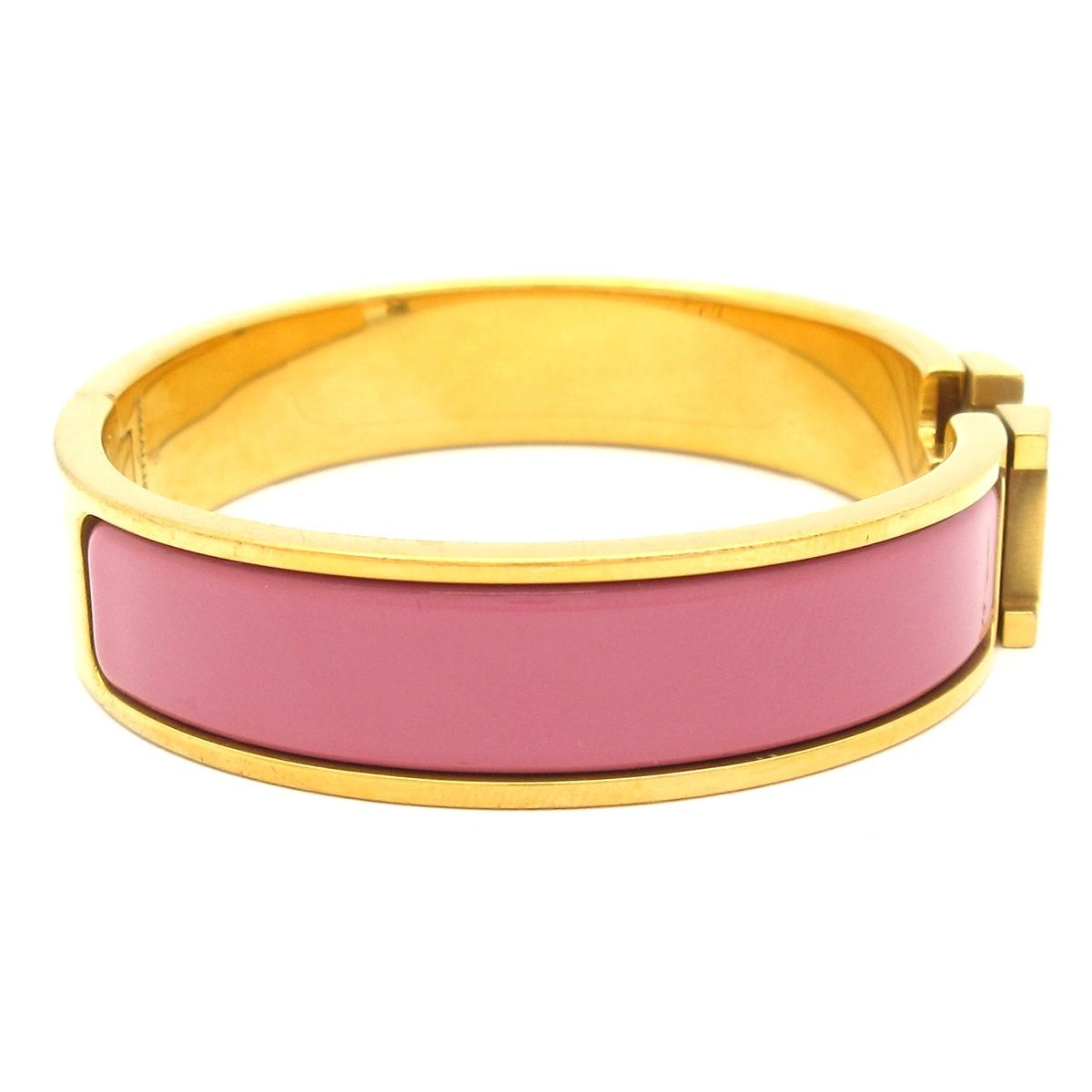 HERMES(エルメス) バングル クリックH ゴールド×ピンク エルメス 