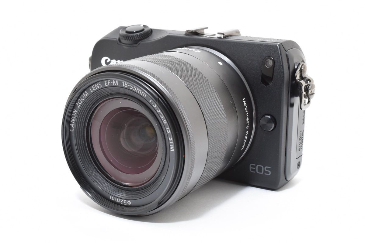 美品 Canon EOS M ブラック + EF-M 18-55mm F3.5-5.6 IS STM 充電器 