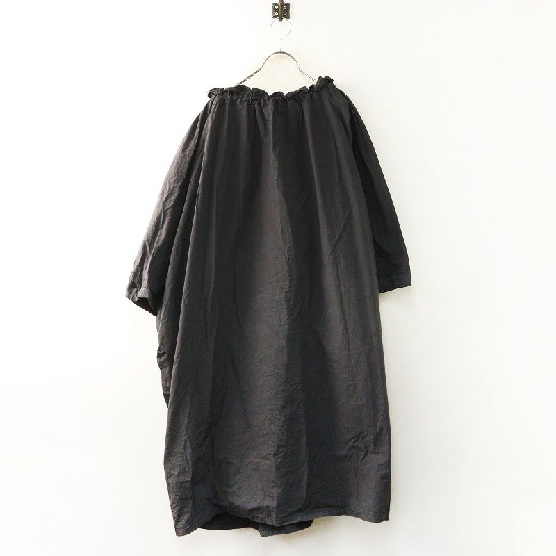 nest Robe コットンラミーボリュームワンピース2way チャコールグレー 2021年 ネストローブ nest Robe コットンラミーボリュームワンピース F