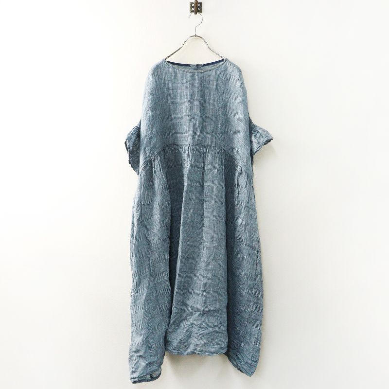 人気 2022SS ネストローブ nest Robe リネングレンチェックガーゼ