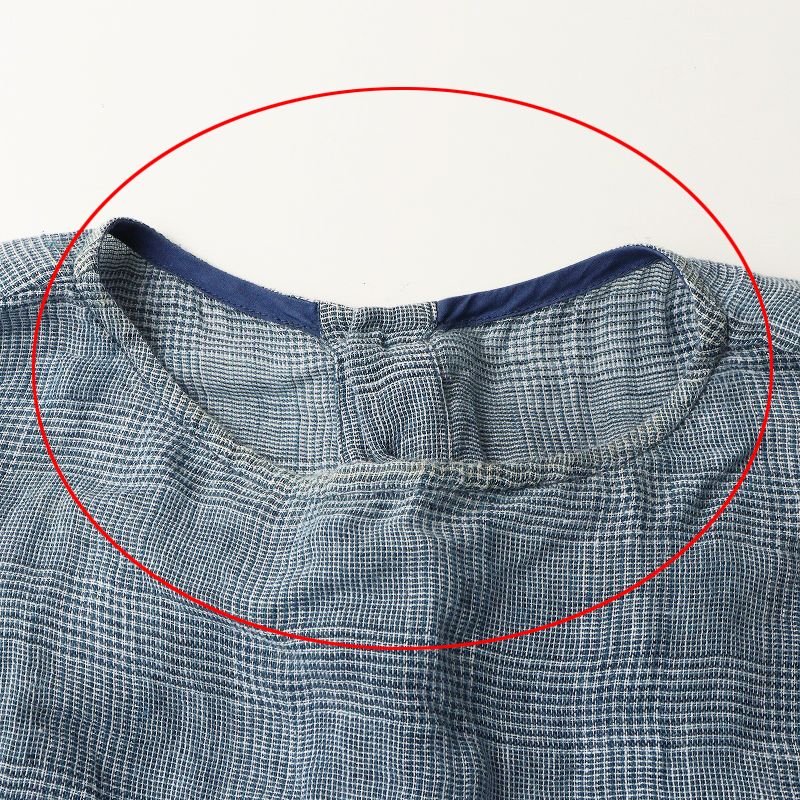 人気 2022SS ネストローブ nest Robe リネングレンチェックガーゼ