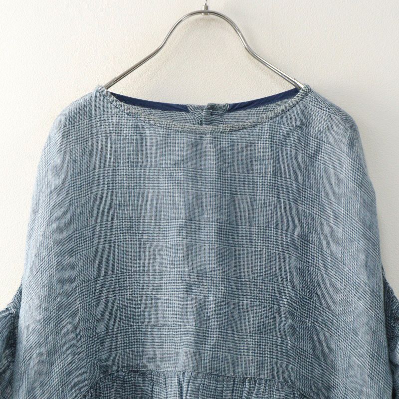 人気 2022SS ネストローブ nest Robe リネングレンチェックガーゼ