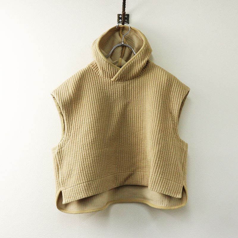 美品 定価20900円 2024AW シワリーフルイド SIWALY fluid  キルティングフーディーベスト F ベージュ┃トップス【2400014817874】 美品 定価20900円 2024AW シワリーフルイド SIWALY fluid キルティング