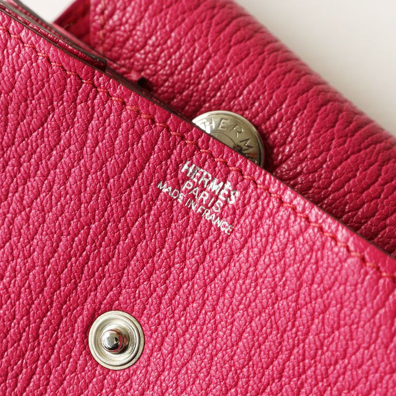 極美品 エルメス HERMES ルヴァンキャトル コインケース＼フューシャ 