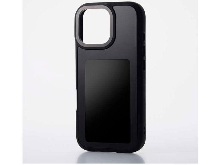 【新品・5営業日で発送】ELECOM エレコム iPhone 17／背面ディスプレイケース／着せ替え／ブラック(PM-A25AEINK01BK)