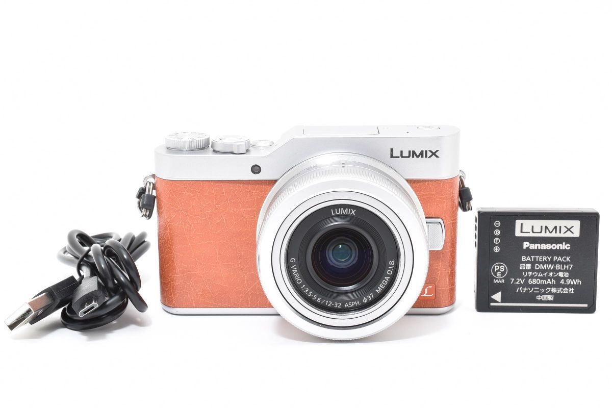 ショット数極少221回 美品 Panasonic LUMIX DC-GF9 オレンジ + G VARIO