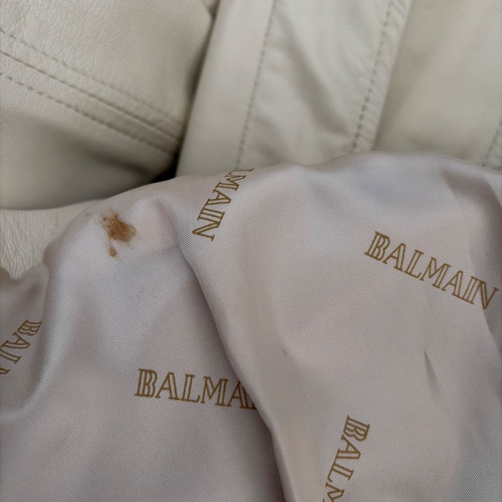 BALMAIN バルマン 高級ラムレザージャケット【サイズ不明