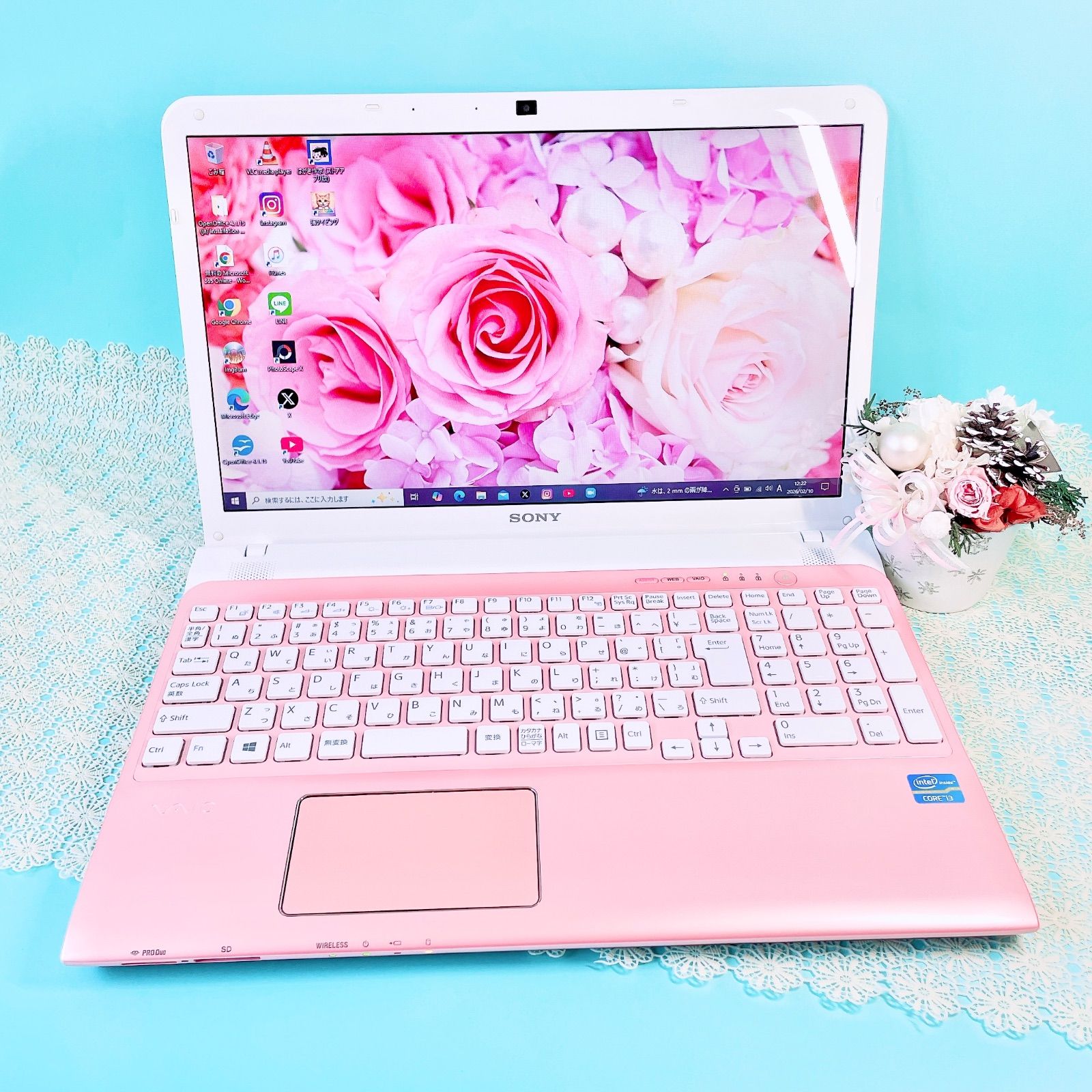 美品✨ピンクVAIOノート SSD480GB WEBカメラ付 - メルカリ