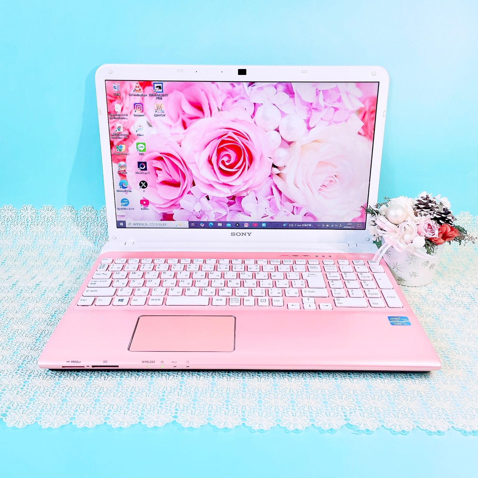 美品✨ピンクVAIOノート SSD480GB WEBカメラ付 - メルカリ