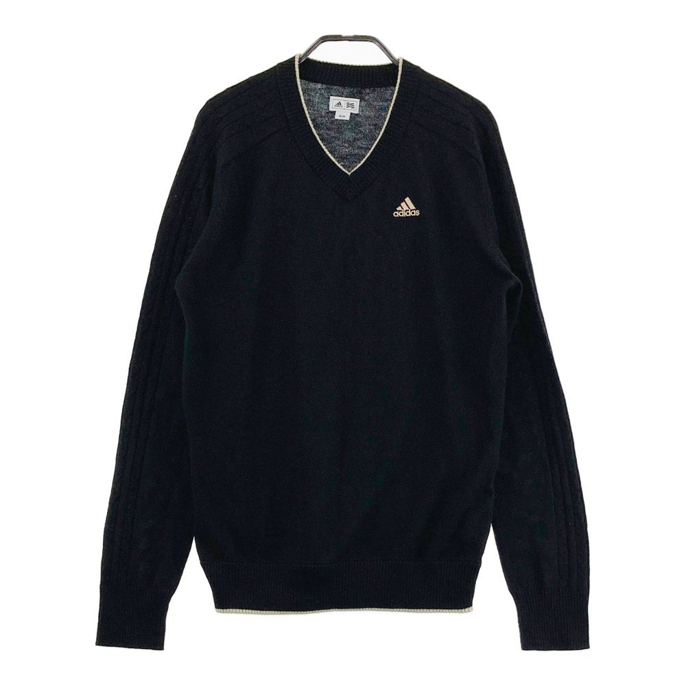 サイズ：M ADIDAS GOLF アディダスゴルフ A08914 Vネック ニット