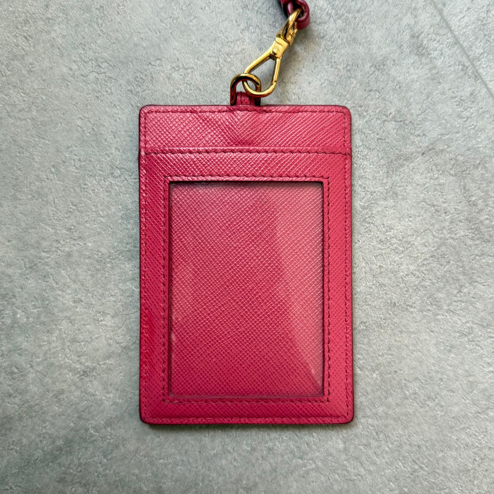 美品 PRADA プラダ サフィアーノレザー カードケース パスケース