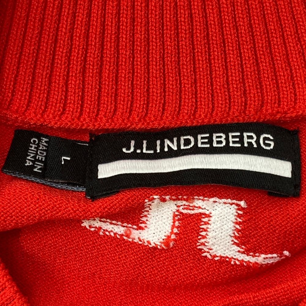 サイズ：L J.LINDEBERG ジェイリンドバーグ 長袖 ニットセーター