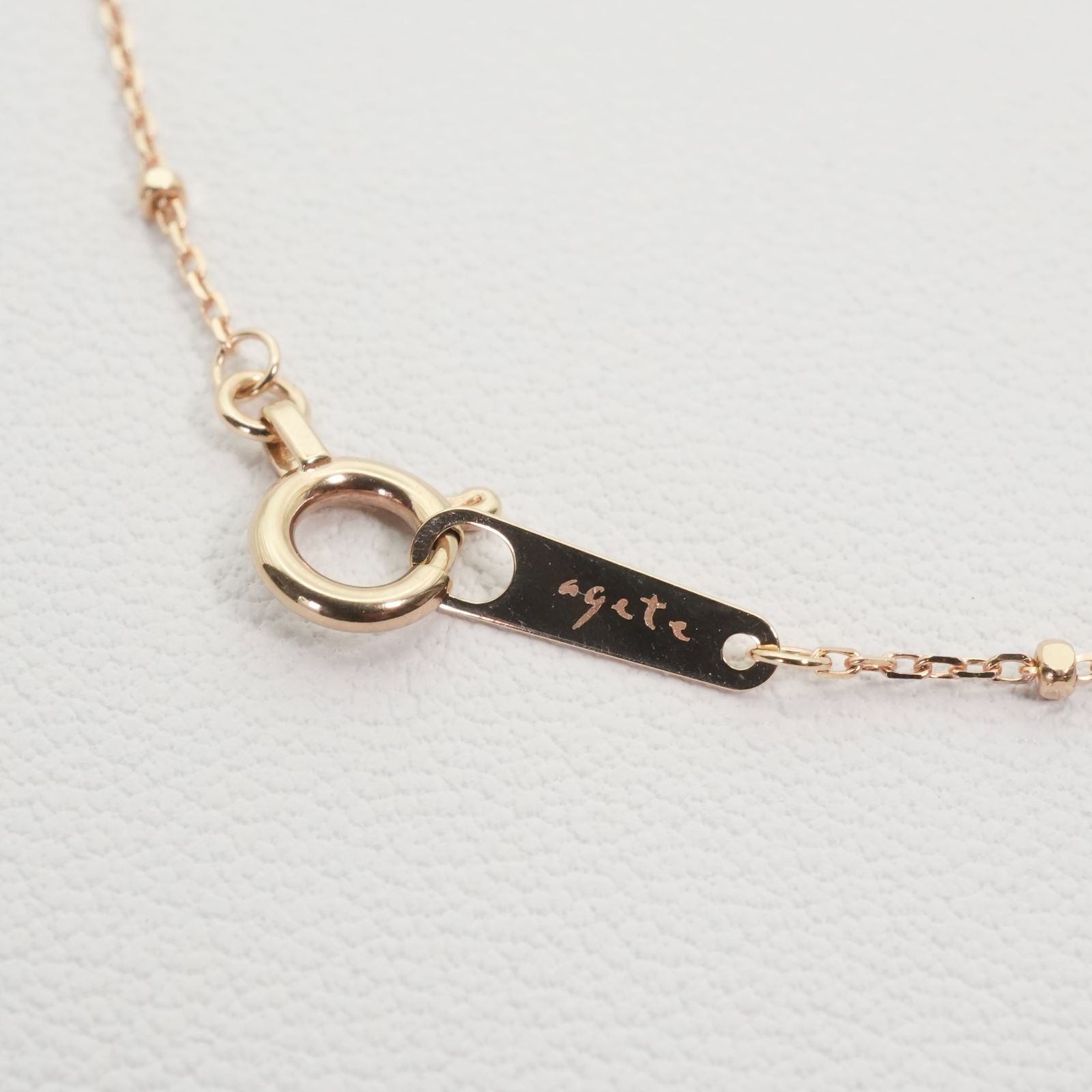 美品 アガット カットビーズ ネックレス チェーン K10/25-3106 - メルカリ
