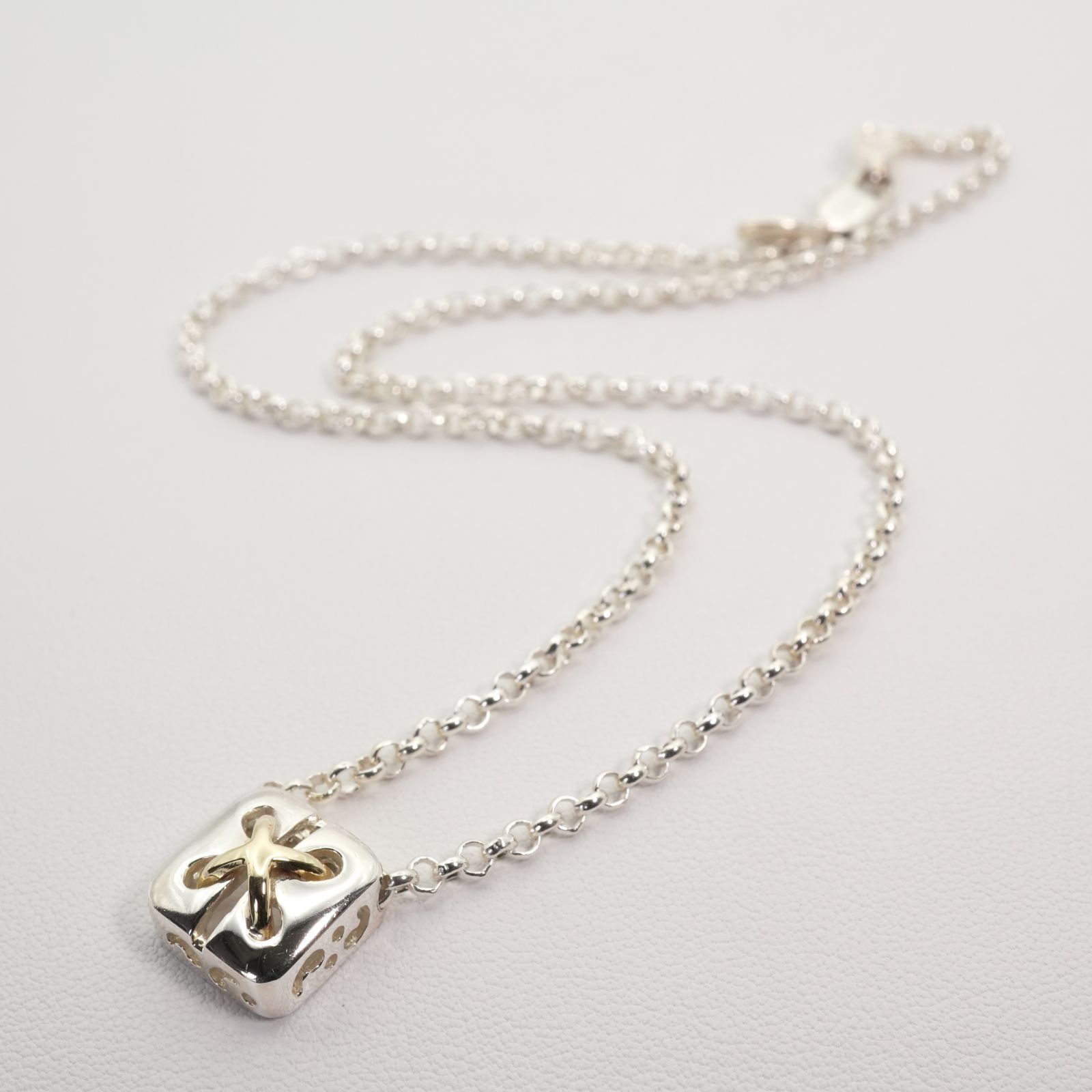 美品 フォリフォリ シルバー925×K18 コンビ ネックレス/25-3249 - メルカリ