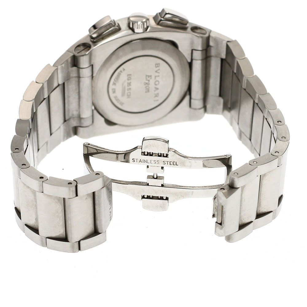  ブルガリ BVLGARI EG35SCH エルゴン クロノグラフ 自動巻き ボーイズ 箱 保証書付き_941234 結婚式対応 自動巻き時計 腕時計(アナログ)