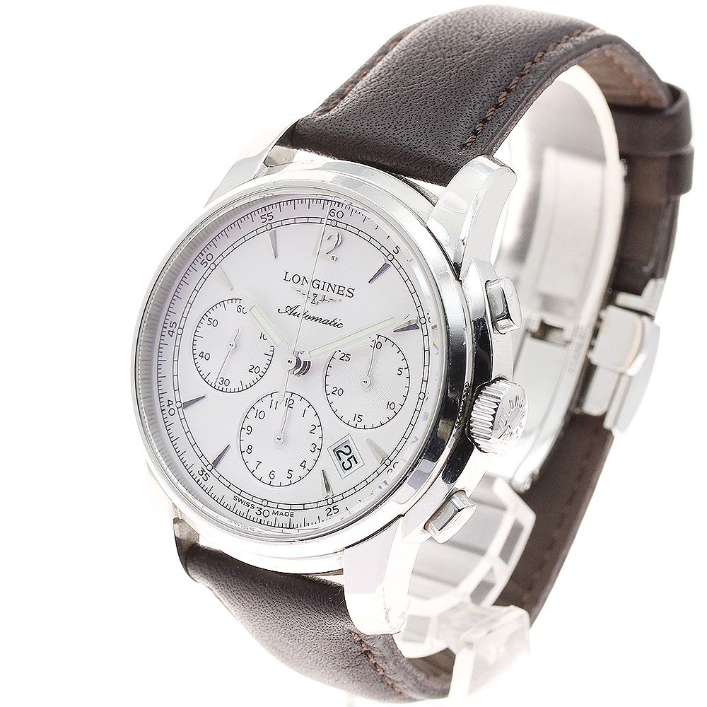  ロンジン LONGINES L2.784.4 サンティミエ クロノグラフ 自動巻き メンズ 箱 保証書付き_934633 パーティー向け 自動巻き時計 腕時計(アナログ)