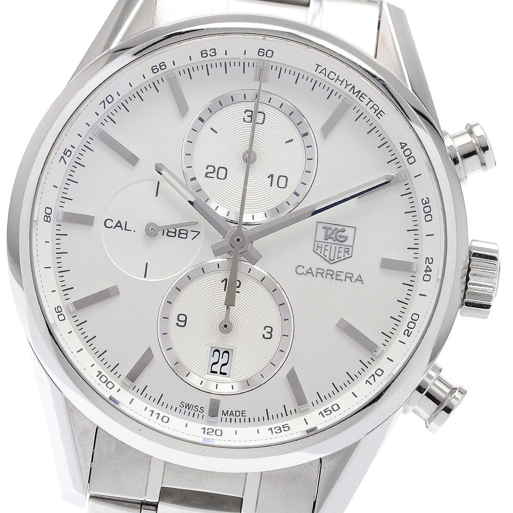 タグホイヤー TAG HEUER CAR2111.BA0724 カレラ CAL.1887 クロノグラフ デイト 自動巻き メンズ 箱 保証書付き_942771