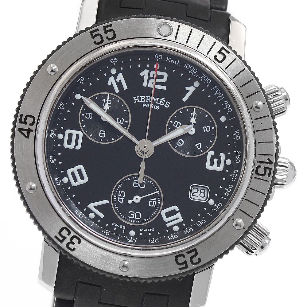 エルメス HERMES CL2.915 クリッパー ダイバー クロノグラフ クォーツ