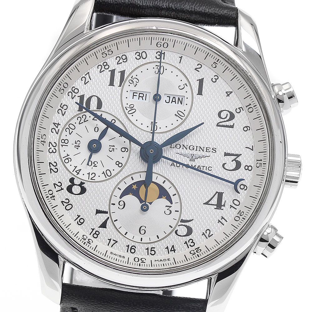 ロンジン LONGINES L2.673.4 マスターコレクション ムーンフェイズ クロノグラフ 自動巻き メンズ _936365