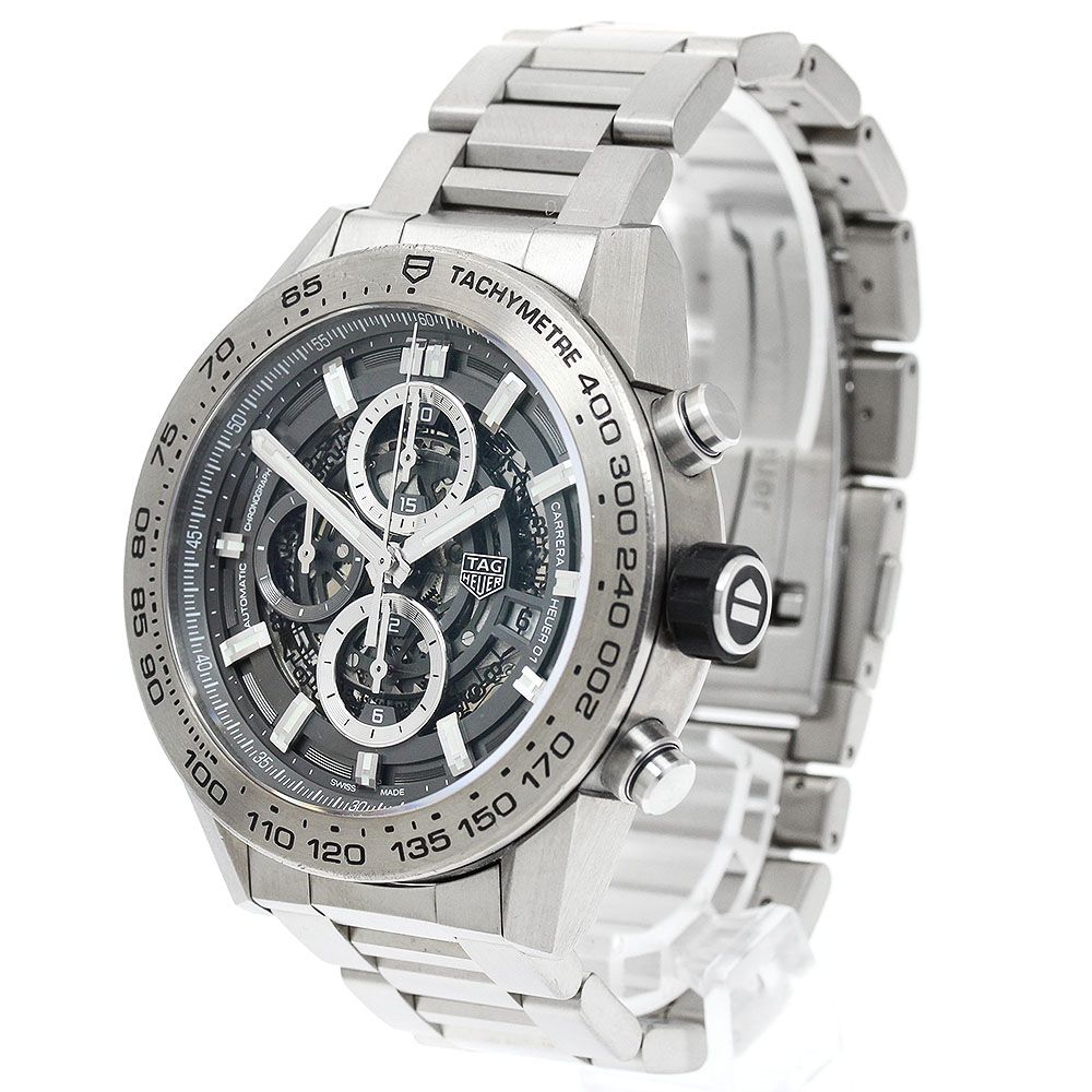  タグホイヤー TAG HEUER CAR2A8A カレラ キャリバーホイヤー01 クロノグラフ 自動巻き メンズ 保証書付き_940220 ワンポイント 自動巻き時計 腕時計(アナログ)