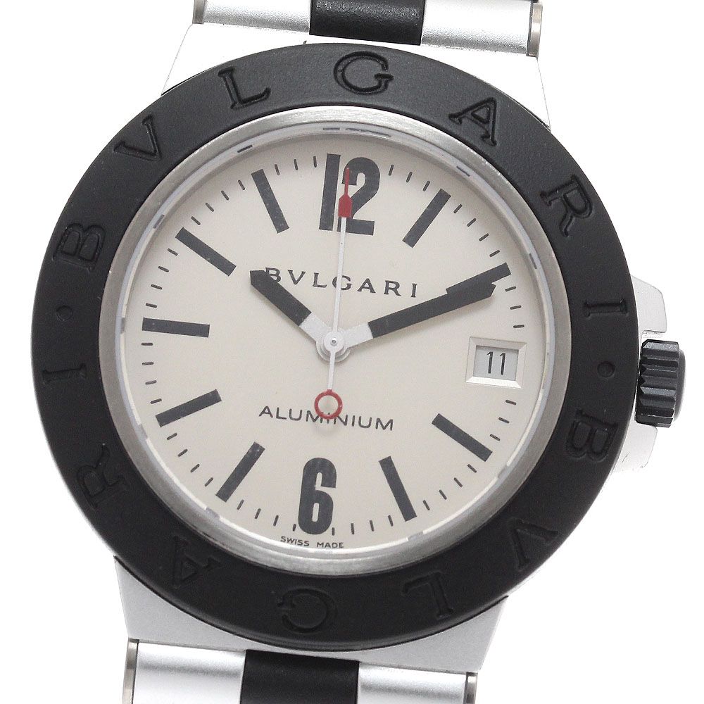 ベルト訳あり ブルガリ BVLGARI AL38TA アルミニウム デイト 自動巻き メンズ _942308
