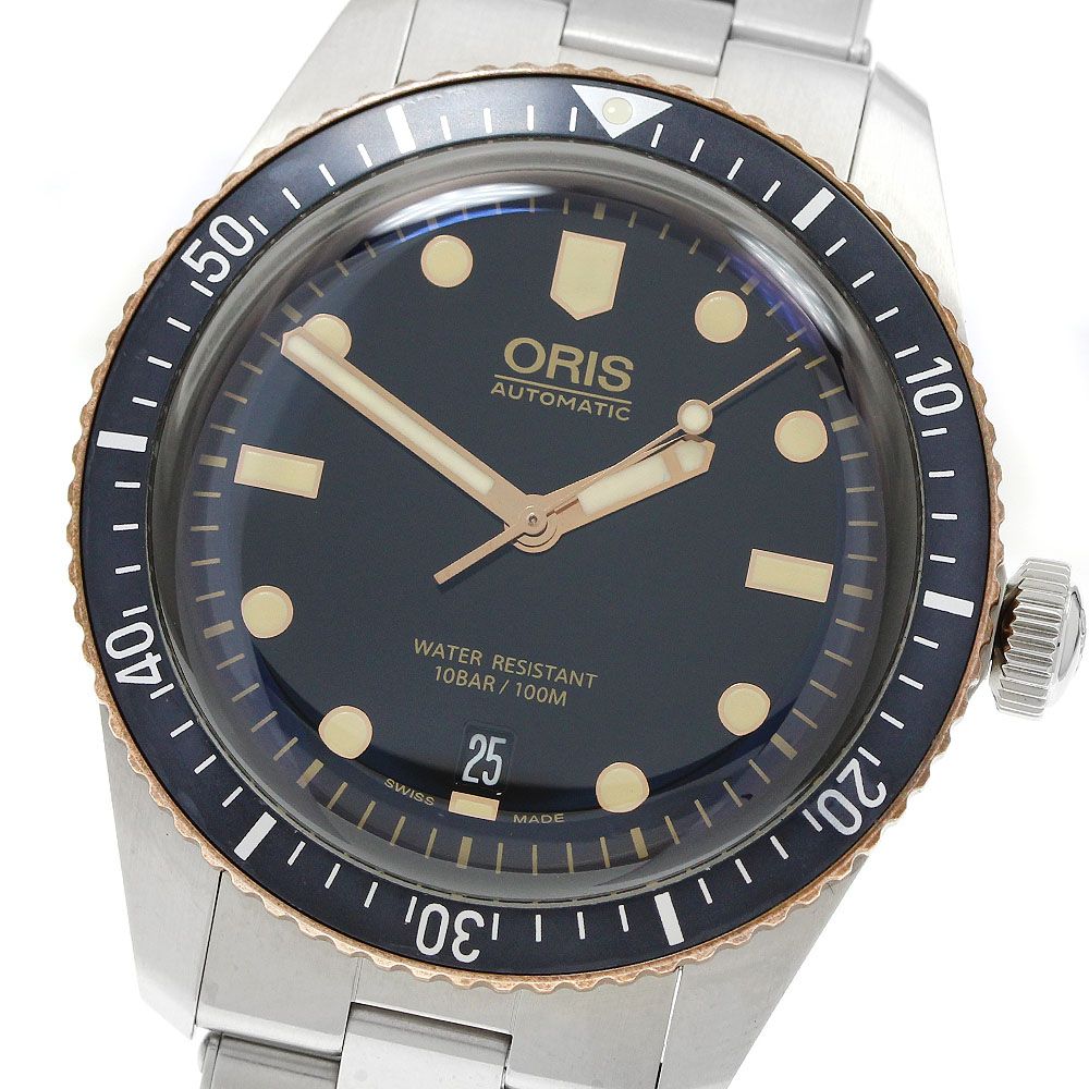 オリス ORIS 01 733 7707 4354-07 8 20 18 ダイバーズ65 デイト 自動巻き メンズ 箱 保証書付き_942141