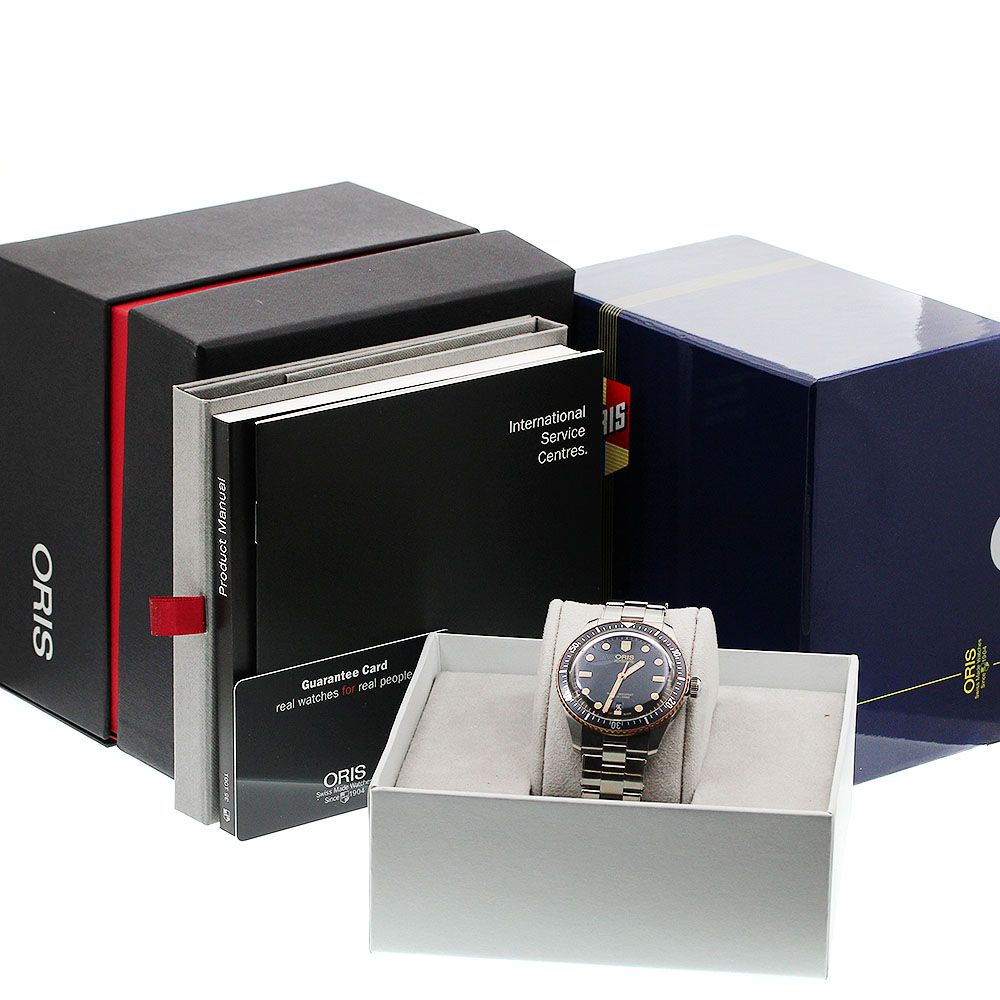  オリス ORIS 01 733 7707 4354-07 8 20 18 ダイバーズ65 デイト 自動巻き メンズ 箱 保証書付き_942141 きれいめ 自動巻き時計 腕時計(アナログ)