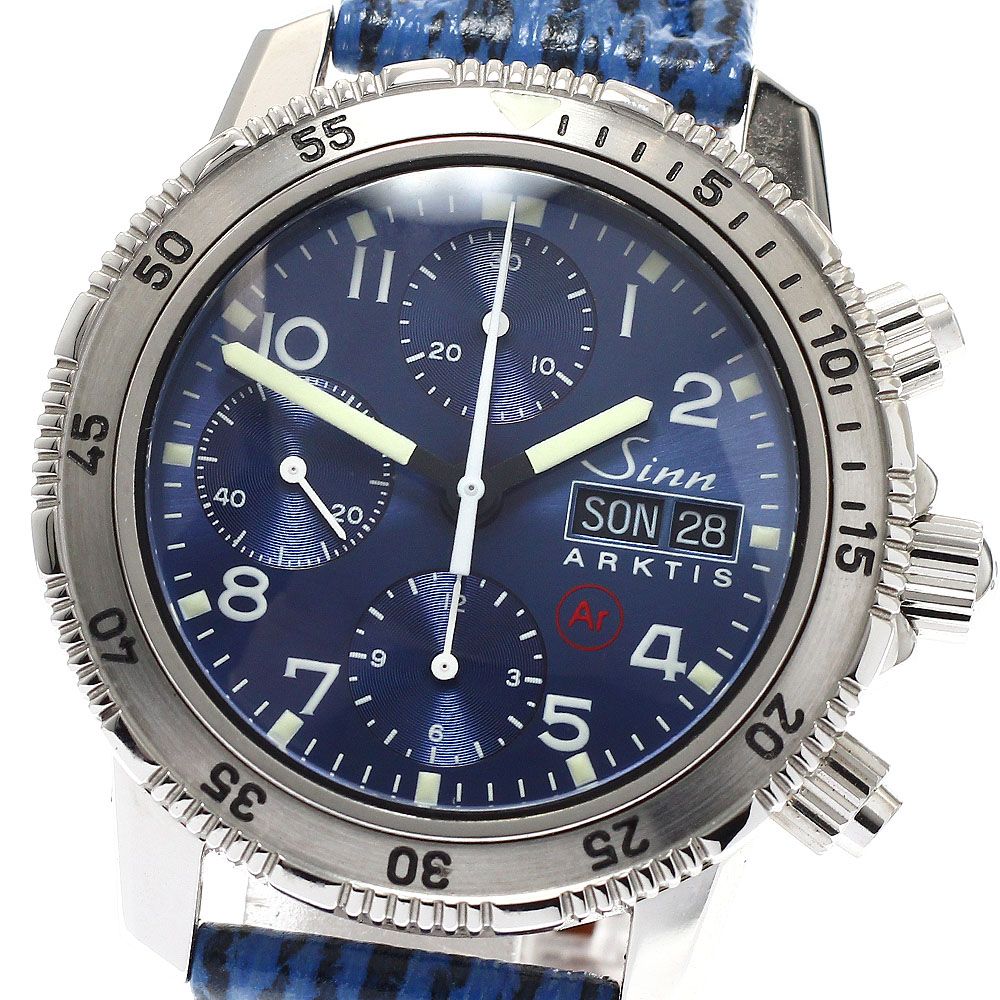 ジン Sinn 203 203.ARKTIS デイデイト クロノグラフ 自動巻き メンズ 保証書付き_938995