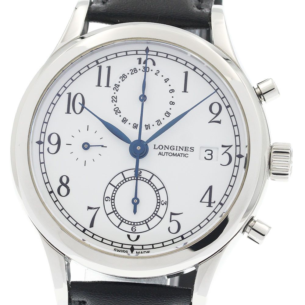 ロンジン LONGINES L2.815.4 ヘリテージ クラシック クロノグラフ 自動巻き メンズ _942702