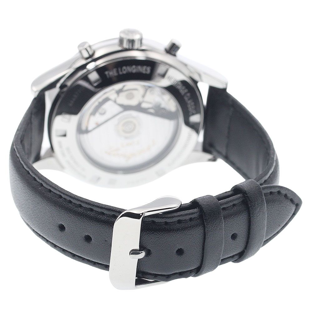  ロンジン LONGINES L2.815.4 ヘリテージ クラシック クロノグラフ 自動巻き メンズ _942702 ミニマル 自動巻き時計 腕時計(アナログ)