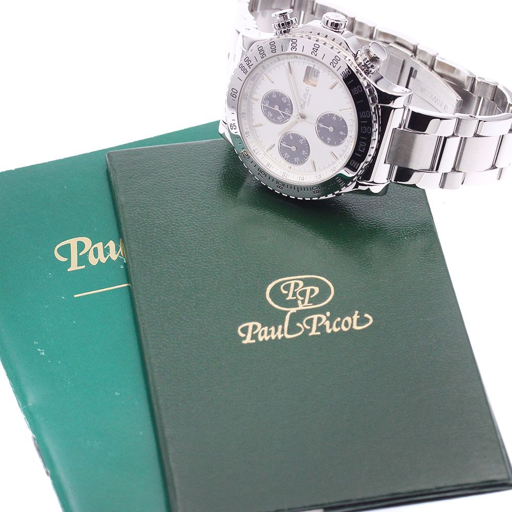  ポールピコ PaulPicot 613-400-4003 クロノグラフ デイト 自動巻き メンズ 保証書付き_936116 口コミ多数 自動巻き時計 腕時計(アナログ)