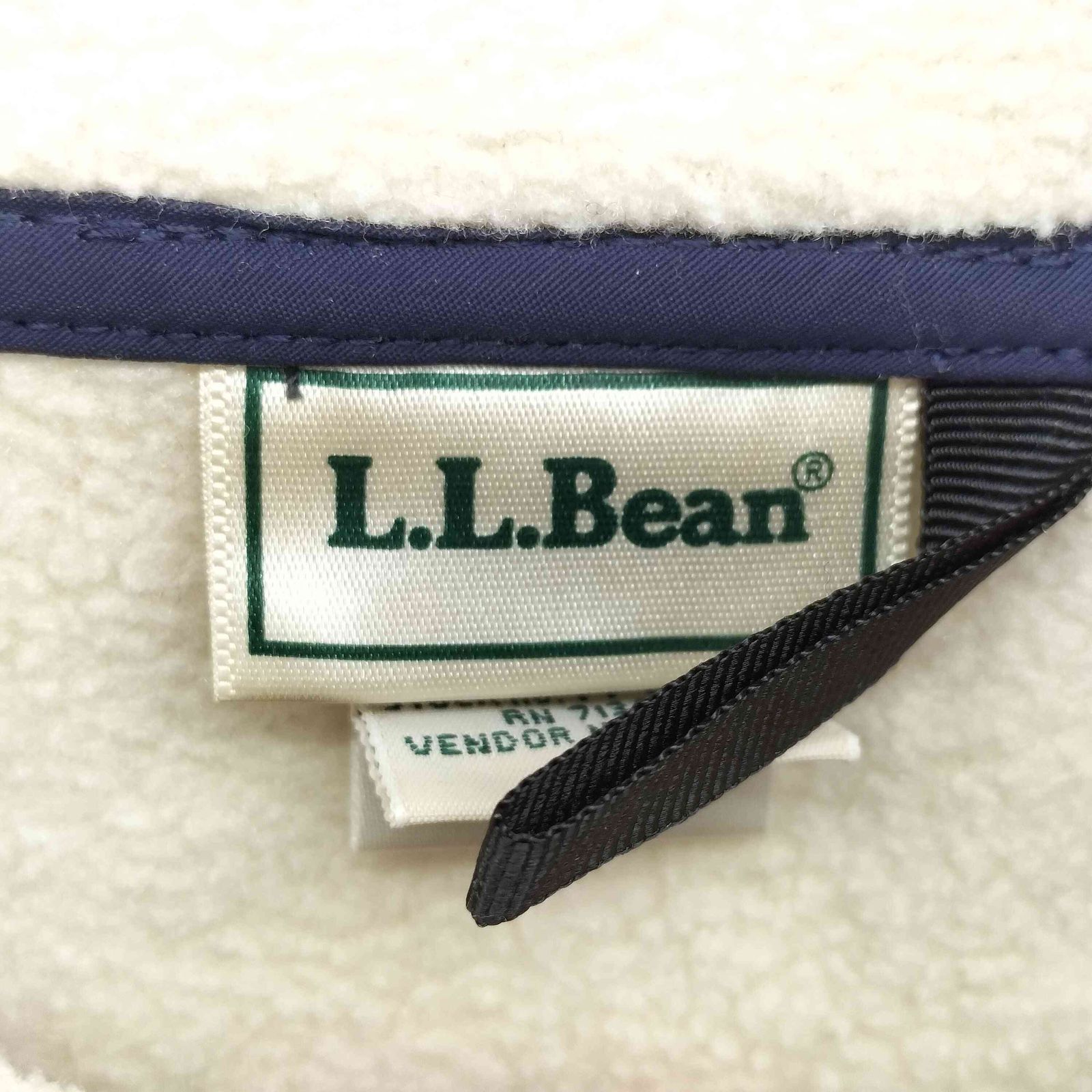 L.L.Bean フリーススナップTボタンプルオーバー筆記体￼ L.L.Bean 