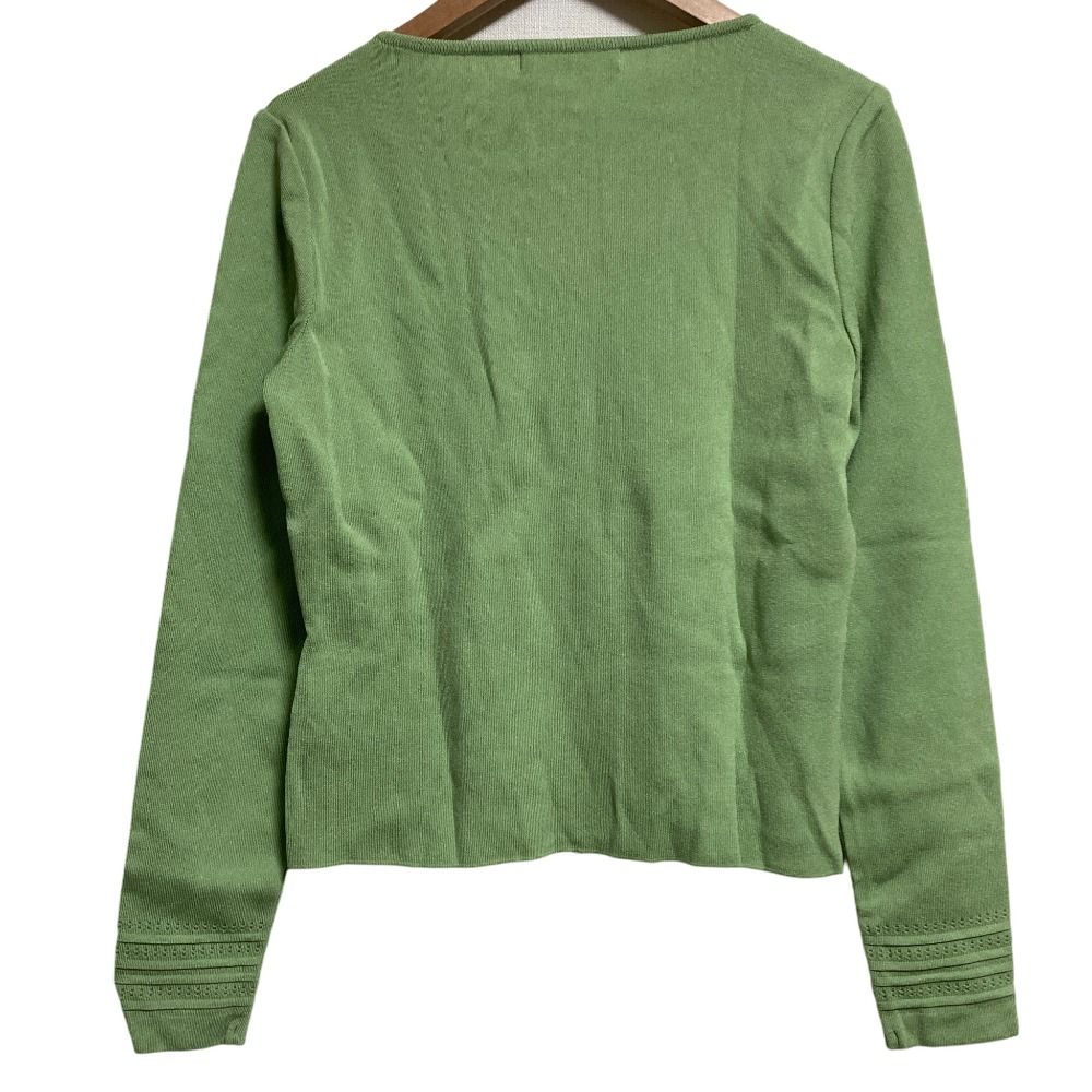美品 Rene ルネ ダブルジップ ニットカーディガン サイズ36 グリーン