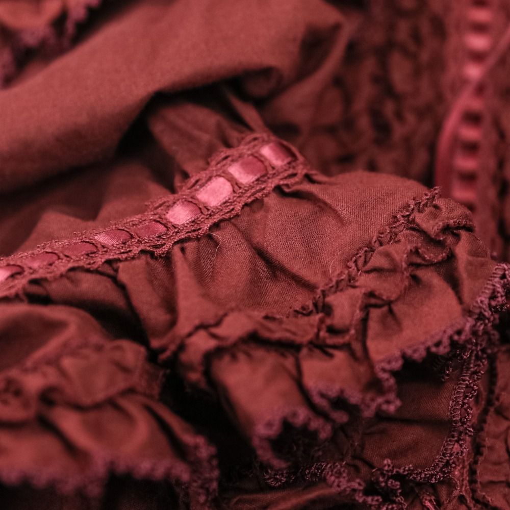美品 PINK HOUSE ピンクハウス 5分袖 ローンフリルワンピース 