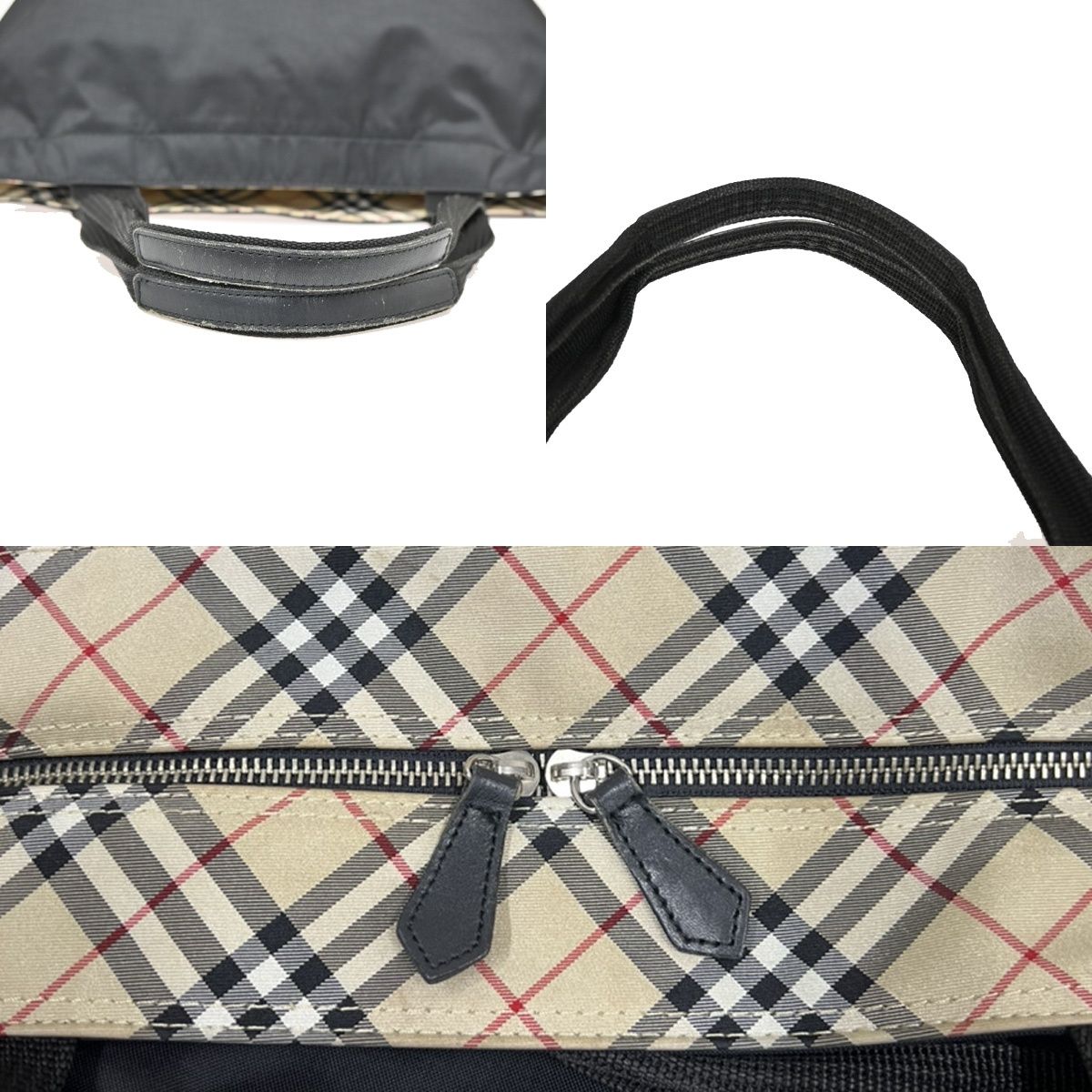 BURBERRY バーバリー ハンドバッグ バーバリーチェック ブラック 