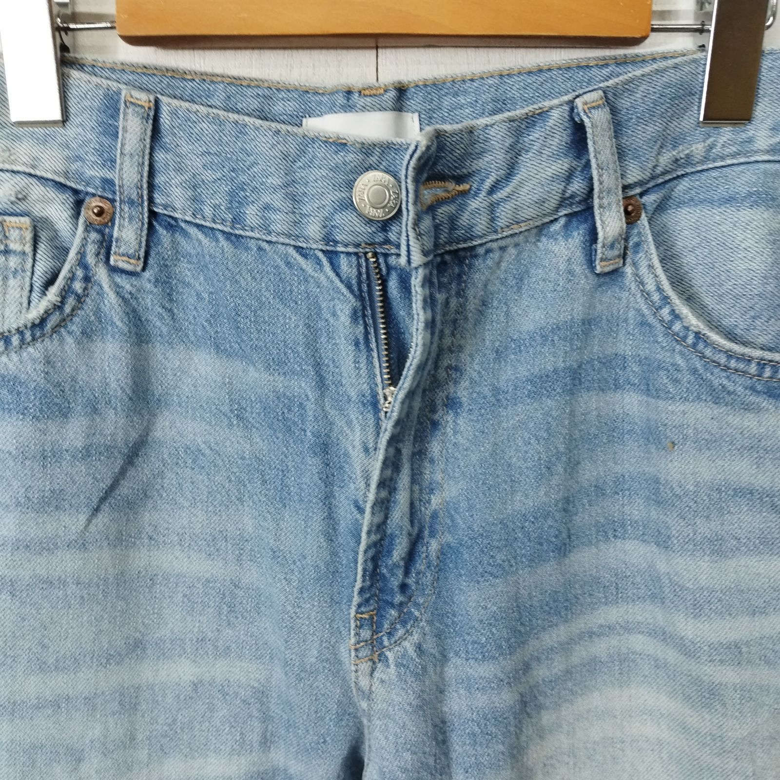 ZARA ザラ TRF ダメージ加工 ミッドライズ バギー デニム パンツ