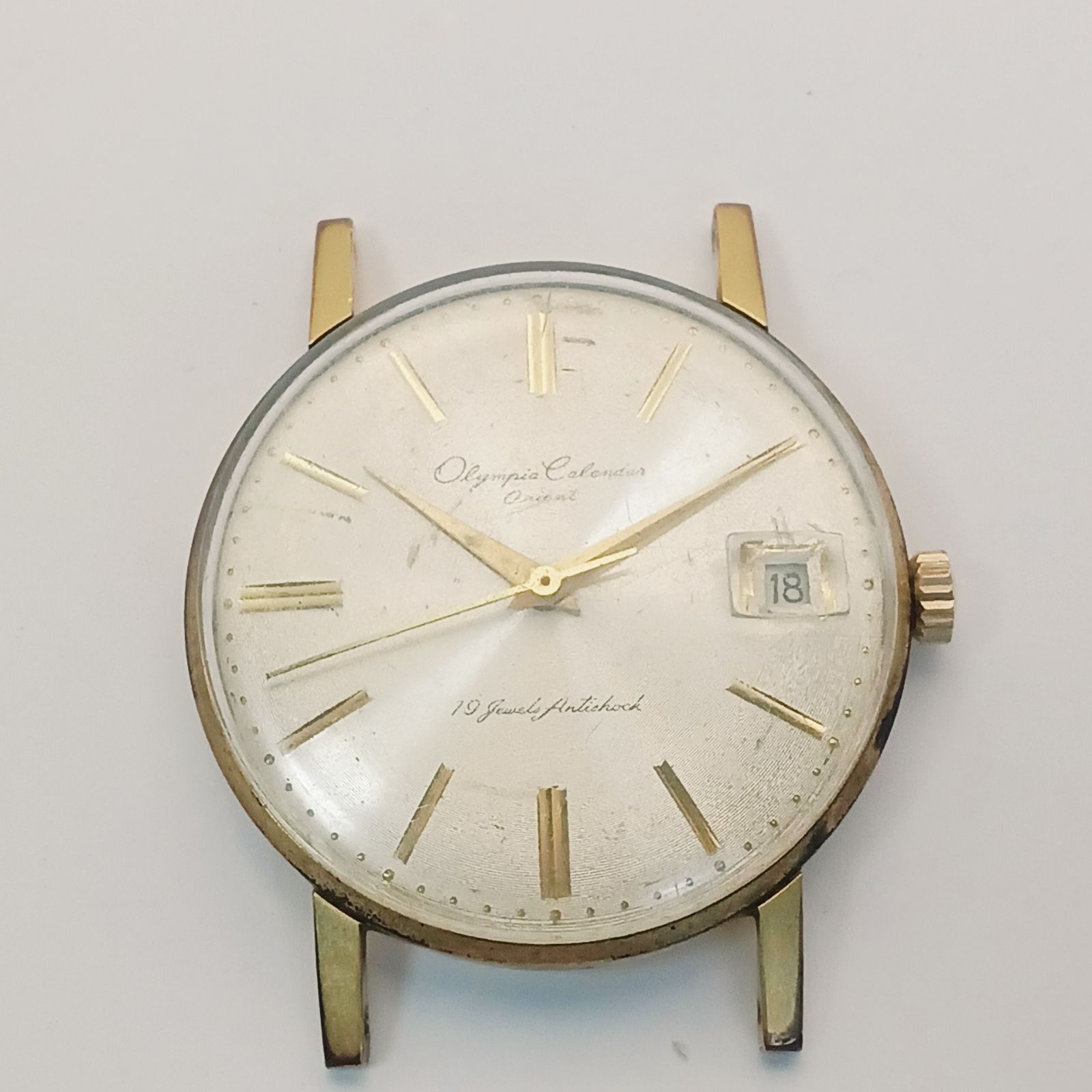 稼働品 Olympia Calendar Orient Swimmer 19JEWELS レターパックプラス 