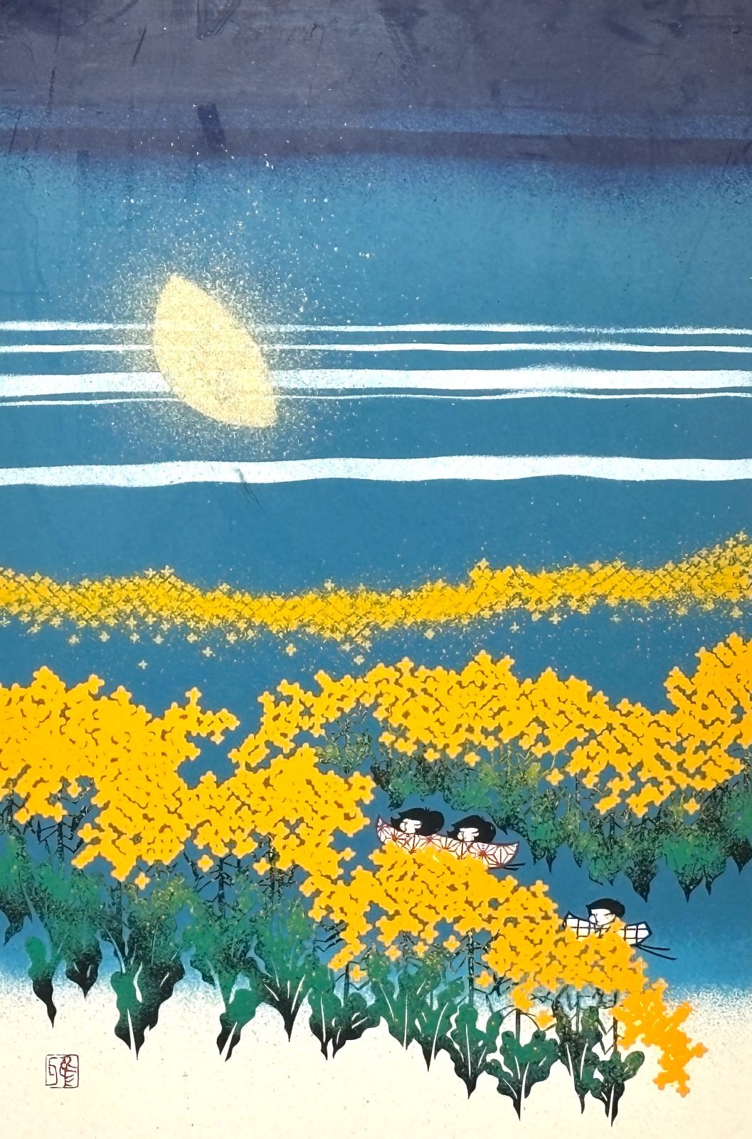 宮田雅之 童の四季 夏 278/880 シルクスクリーン 直筆サイン 絵画 額装