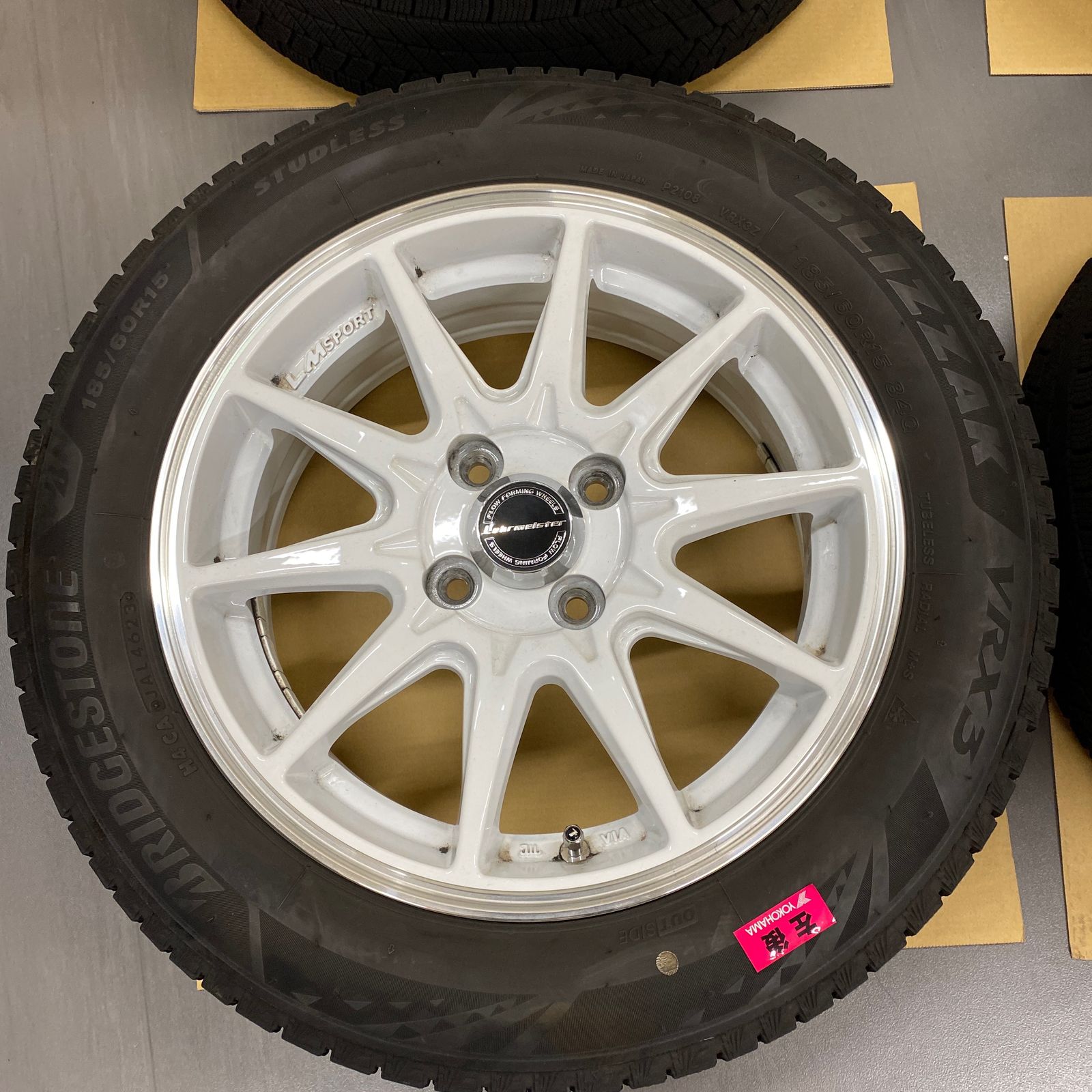 4H/PCD10 LMsports Lehrmeister 15インチ 6.0J+38 φ67mm BRIDGESTONE 