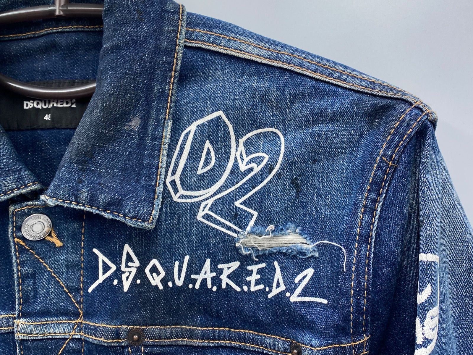 DSQUARED2 ディースクエアード グラフィック デニムジャケット 48 定価