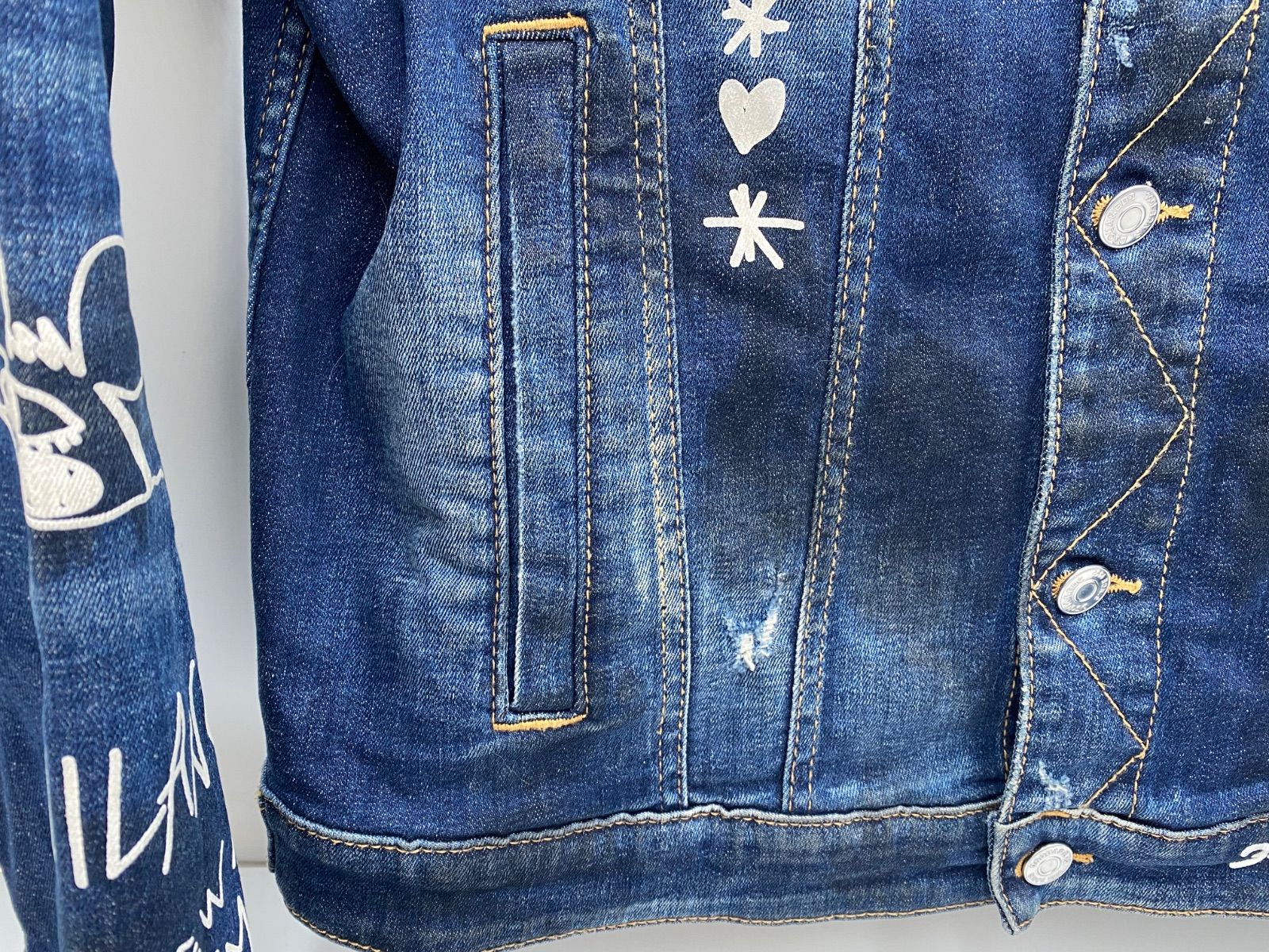 DSQUARED2 ディースクエアード グラフィック デニムジャケット 48 定価