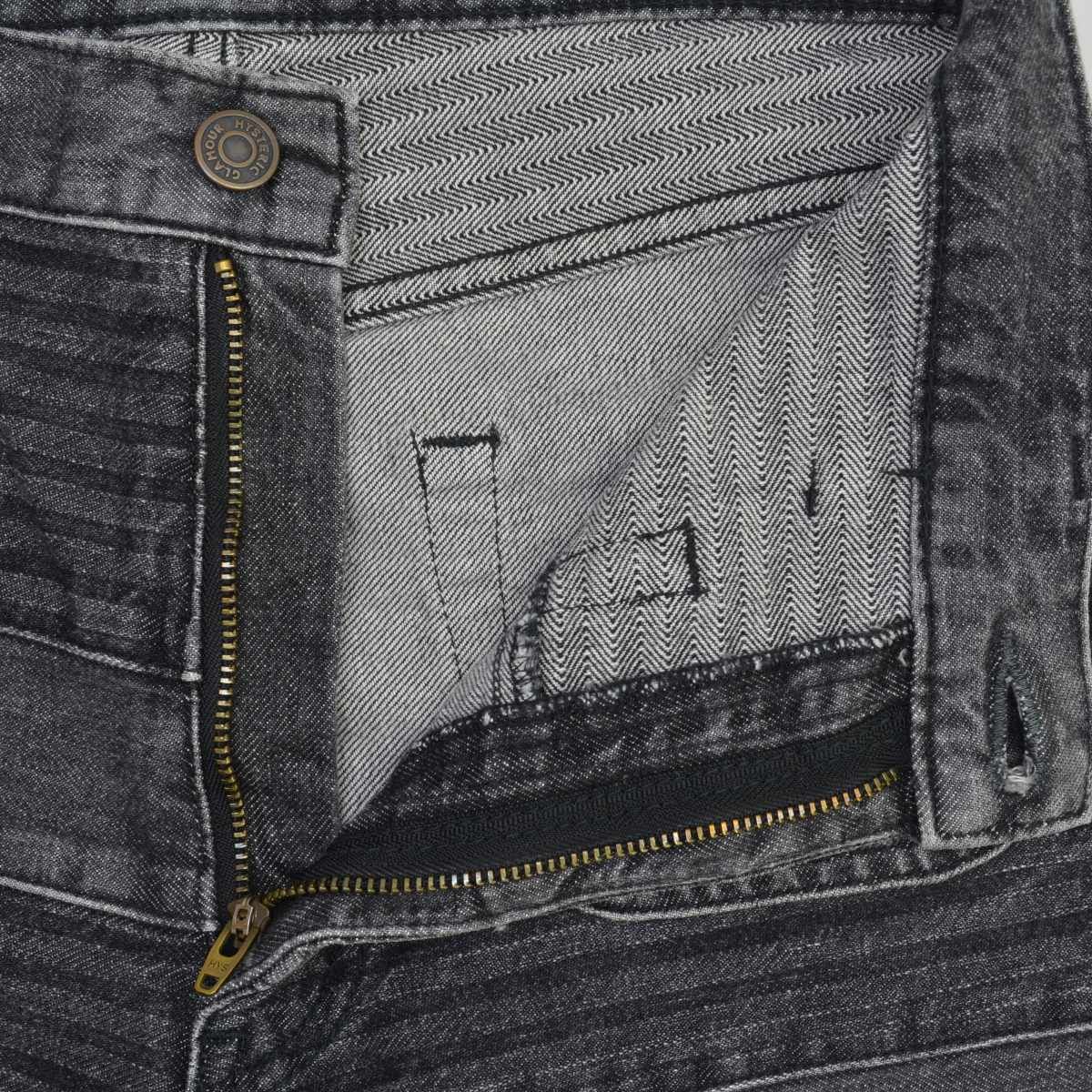HYSTERIC GLAMOUR ウミヘビ ツギハギ フレア デニム ブラック ヒステリックグラマー ウミヘビ ツギハギ フレア デニムパンツ
