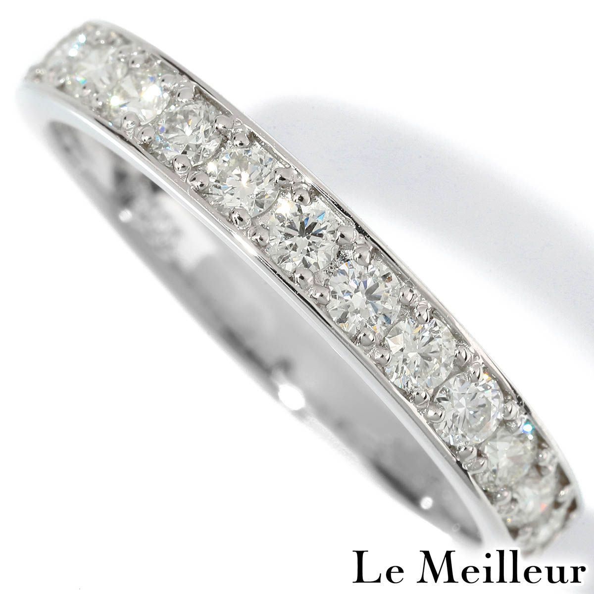 ダイヤモンド 0.5ct プラチナ Pt900 ハーフエタニティリング SIクラス 