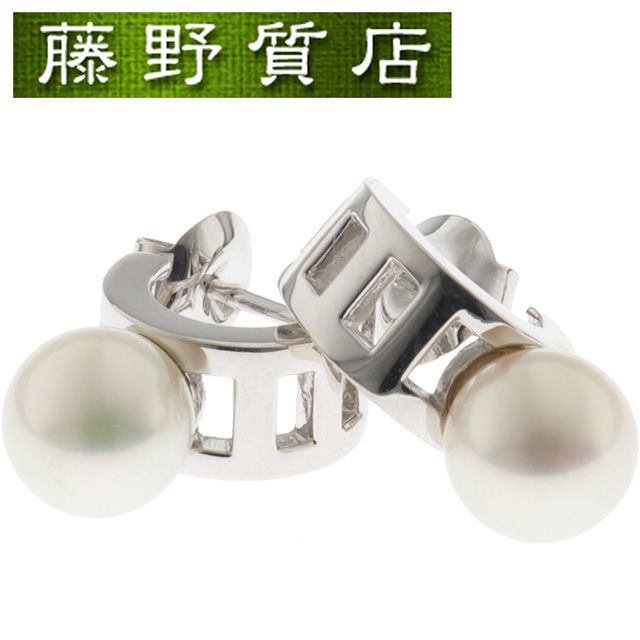 新品仕上げ済）ミキモト MIKIMOTO パール ピアス K18 WG ホワイト 