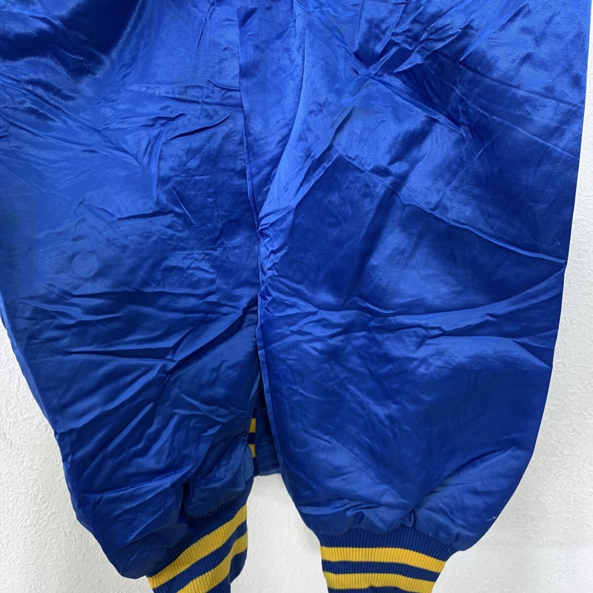 ALADEN ATHLETIC スタジアムジャケット M～ ブルー イエロー スナップ 